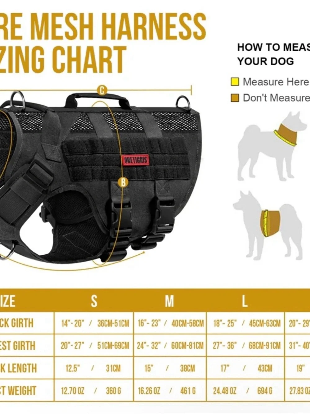 ONETIGRIS ORANGE AIRE MESH DOG HARNESS